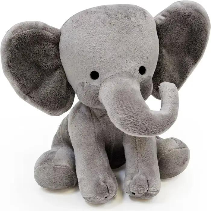 Jouets en peluche éléphant gris de 25cm