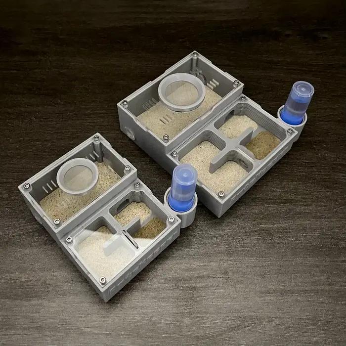 【Ants Keeper】Fermes de conception originale avec séparation sèche-humide Nid de maison AntHill à quatre pièces avec sable dur pour colonie de fourmis plus grandes