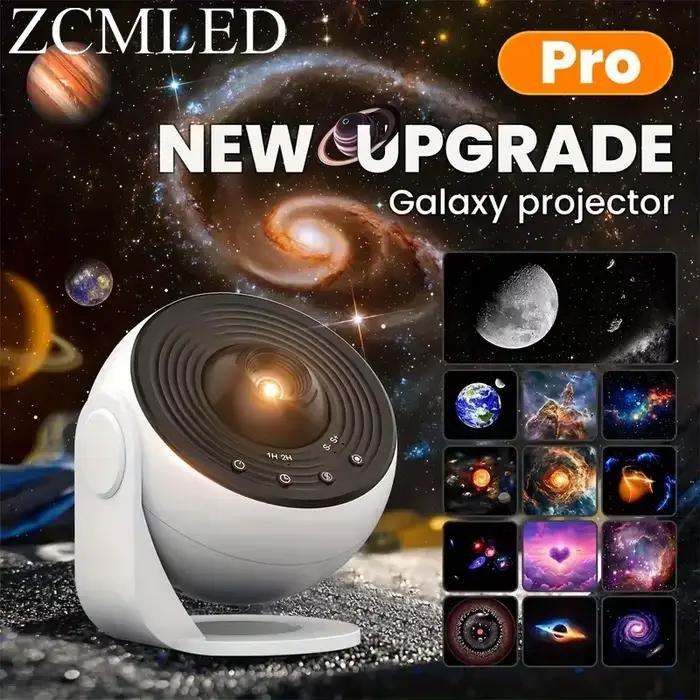 Projecteur de galaxie de veilleuse professionnelle Projecteur de ciel étoilé 360 ° Lampe planétarium rotative pour chambre d'enfants, décoration de mariage pour la saint-valentin