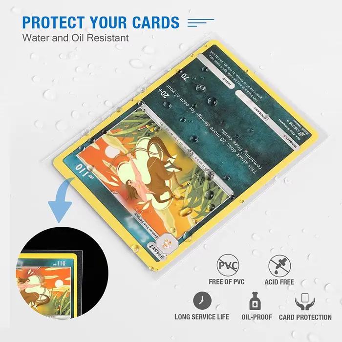 50pcs doux commerce Laser carte Film manchon Transparent 66*91mm Pokemon TCG jeu protecteur dossier Yugioh Baseball cart