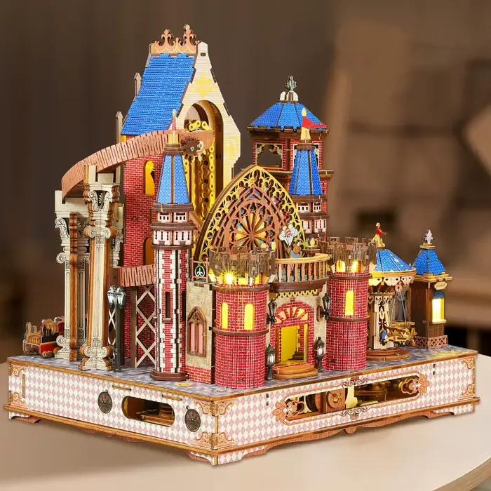 Château Annecy à Rotation mécanique en bois