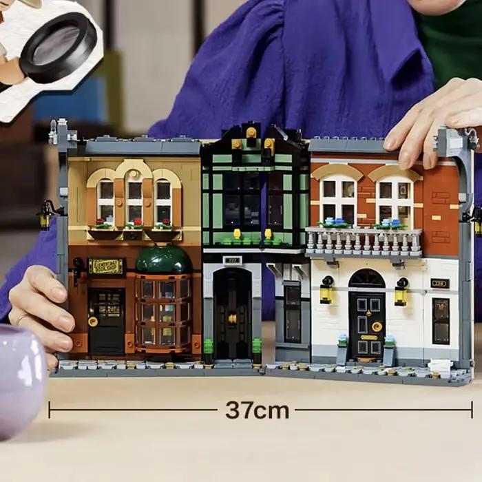 Hot Toys 2026 Nouvelle série Street View 1359 pièces Sherlock Holmes Décor de bibliothèque en forme de livre Jouet de construction Cadeau