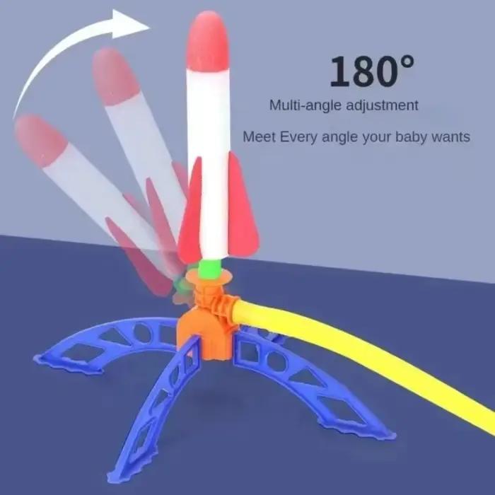 Pompe à pied de fusée d'extérieur pour enfants, pressage d'air en plein Air, combinaison de fusée, sauts, jeu de lanceur de fusée alimenté par Air, jouet pour enfants, cadeaux