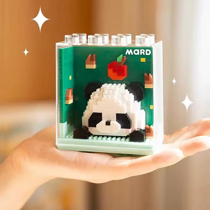 Blocs de construction à assembler en microparticules, série Zoo, ornements de poupée empilables, cadeaux d'anniversaire, jouets éducatifs pour enfants