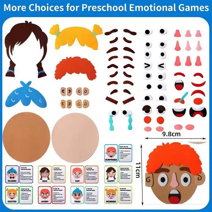 Planche d'apprentissage social et émotionnel pour enfants