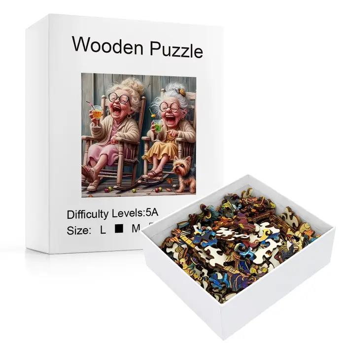 Puzzle en bois spécifique pour adultes - Forme d'animal irrégulière unique - Convient aux activités de loisirs et à la décoration de la maison - Cadeau idéal