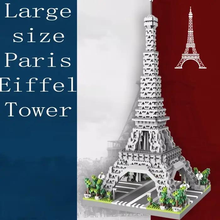 Blocs de construction Tour Eiffel en plastique ABS pour enfants et adultes occasions spéciales création puzzle construction jouet