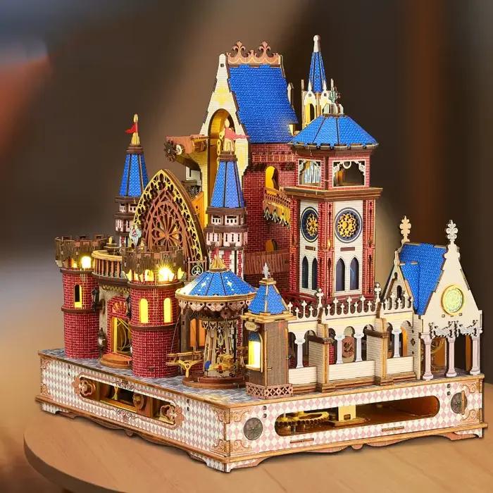 Château Annecy à Rotation mécanique en bois