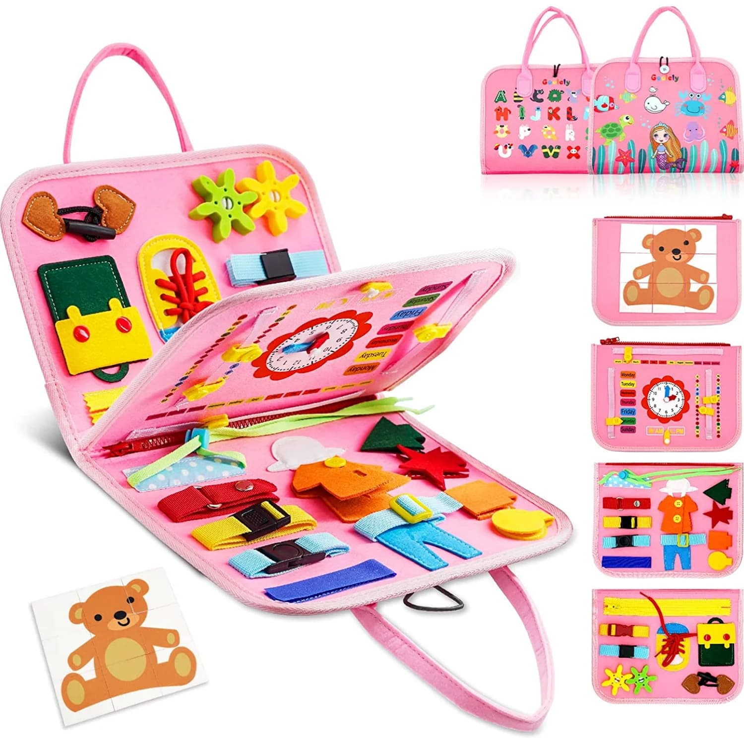 Planche occupée Montessori pour tout-petits, jouets sensoriels pour autisme, activité éducative, mot