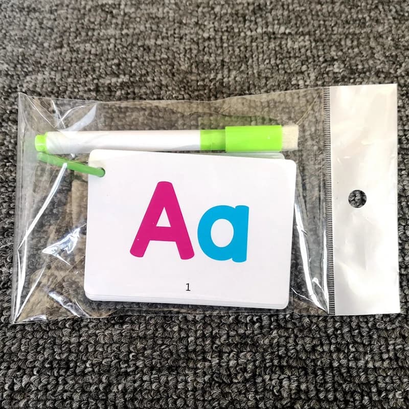 27 premiers mots cartes Flash Alphabet ABC cartes d'animaux avec 1 stylo étudiants précoces éducatif