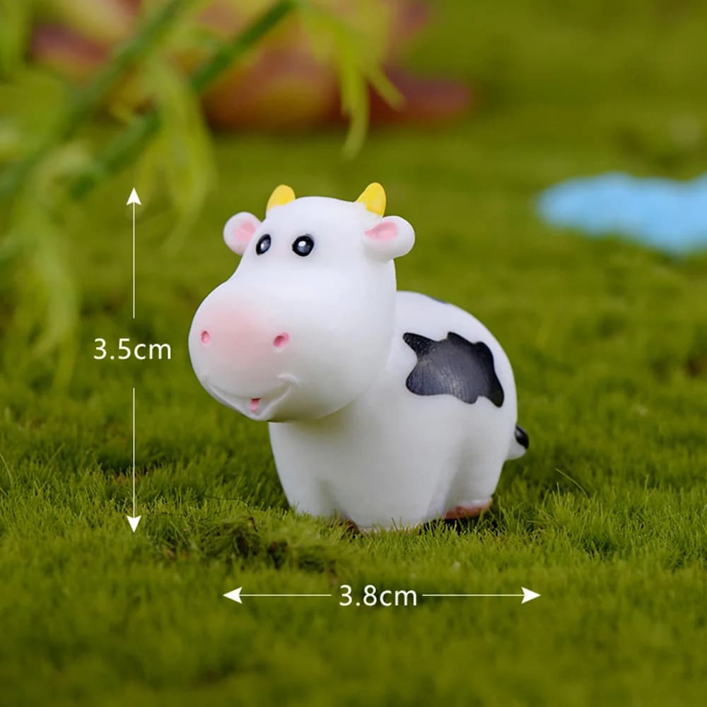 Figurines de vache miniatures, 1 pièce, décoration de maison, accessoires Kawaii, décoration de jard