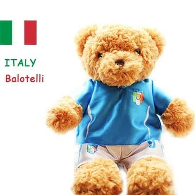 Jouets de joueur de Football en peluche, poupée ours en peluche, Souvenir pour enfants