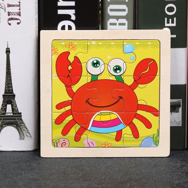 9 pièces de puzzles en bois de petite taille, jouets Montessori, puzzle 3D, jeu de société, jouets é
