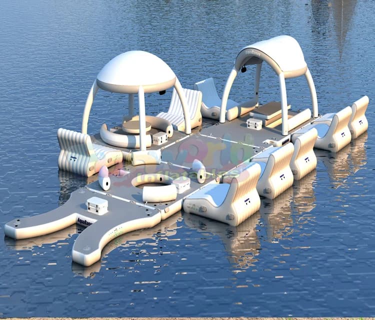 Plus grand parc aquatique, équipement de jeu, Yacht, plage, piscine, plates-formes flottantes gonfla