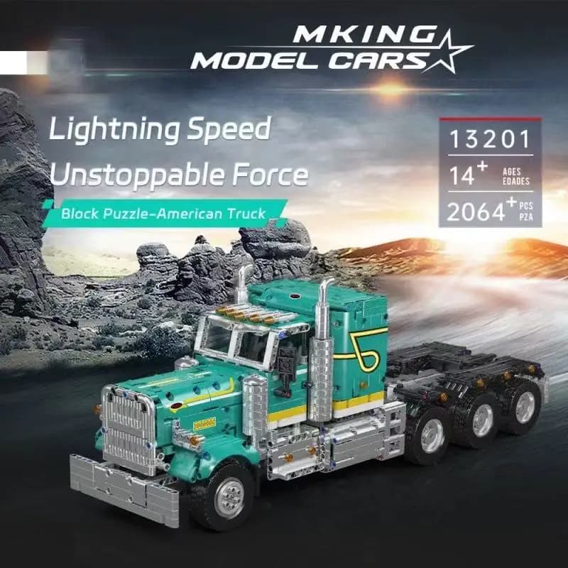Mould King 13201 Super Camion Modèle Le Camion Américain Peter Camion Télécommandé Blocs de Construc