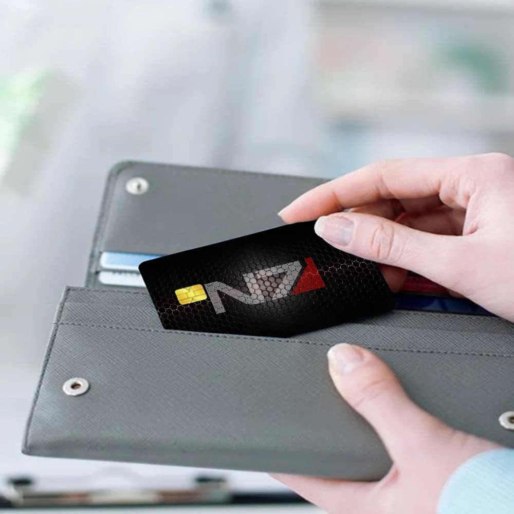 Mass Effprotected-Film de couverture ultra fin pour carte de crédit de débit, dépensez ou sauvez une