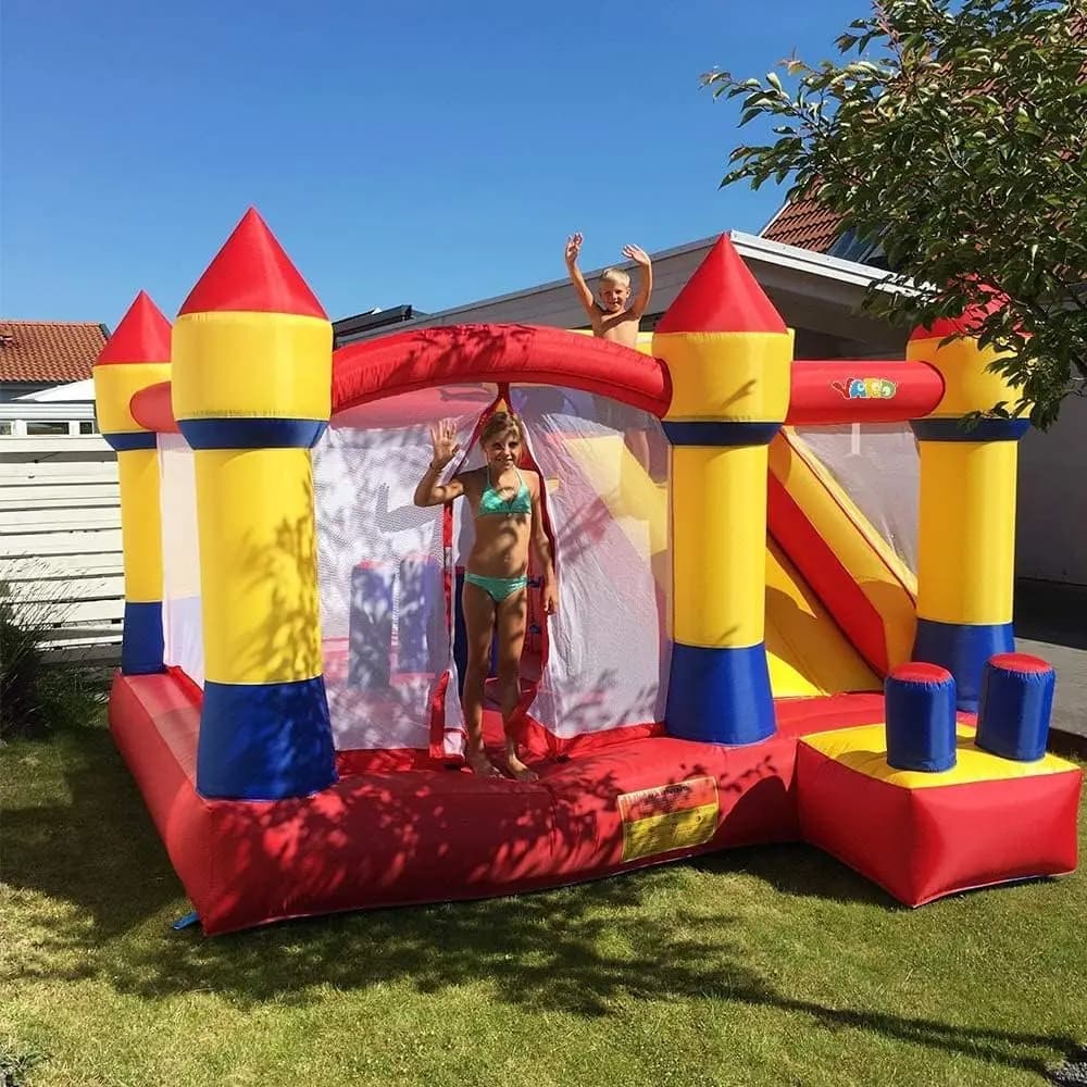 Maison de rebond cour avec toboggan, château gonflable Commercial pour enfants de 8 à 12 ans, maison