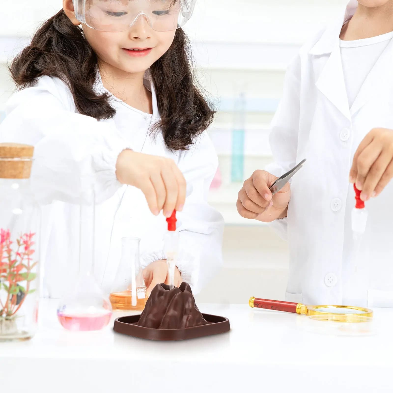 Kit de 10 moules volcaniques pour projets scientifiques DIY, cadeau éducatif réaliste et lumineux po