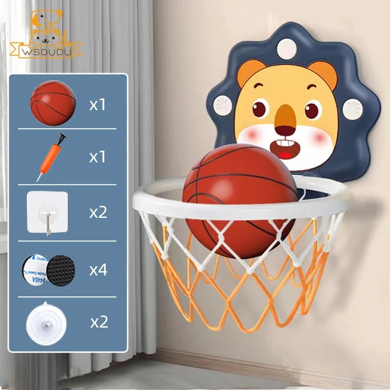 Panier de basket pour enfants avec ballon gonflable, support mural, jouet de sport intérieur/extérie