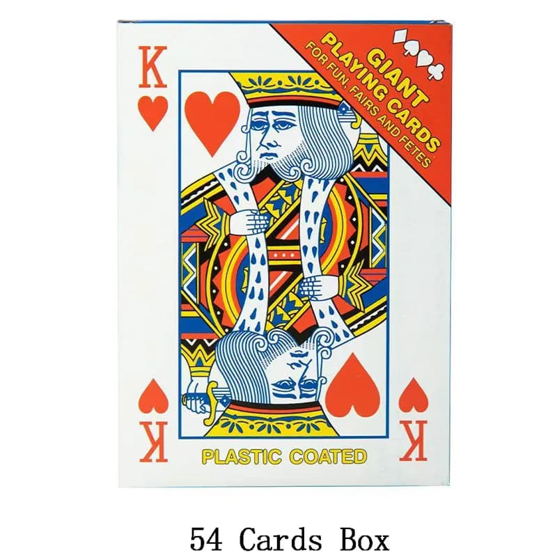 Jumbo surdimensionné 4 fois plus grande Poker cartes à jouer jeux pour adultes enfants Juegos De Mes