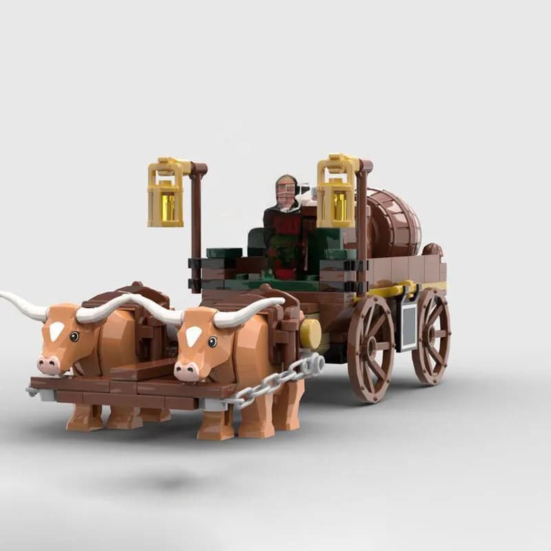 182 pièces chariot marchand de vin médiéval détaillé Moc bricolage blocs de construction éducatifs j