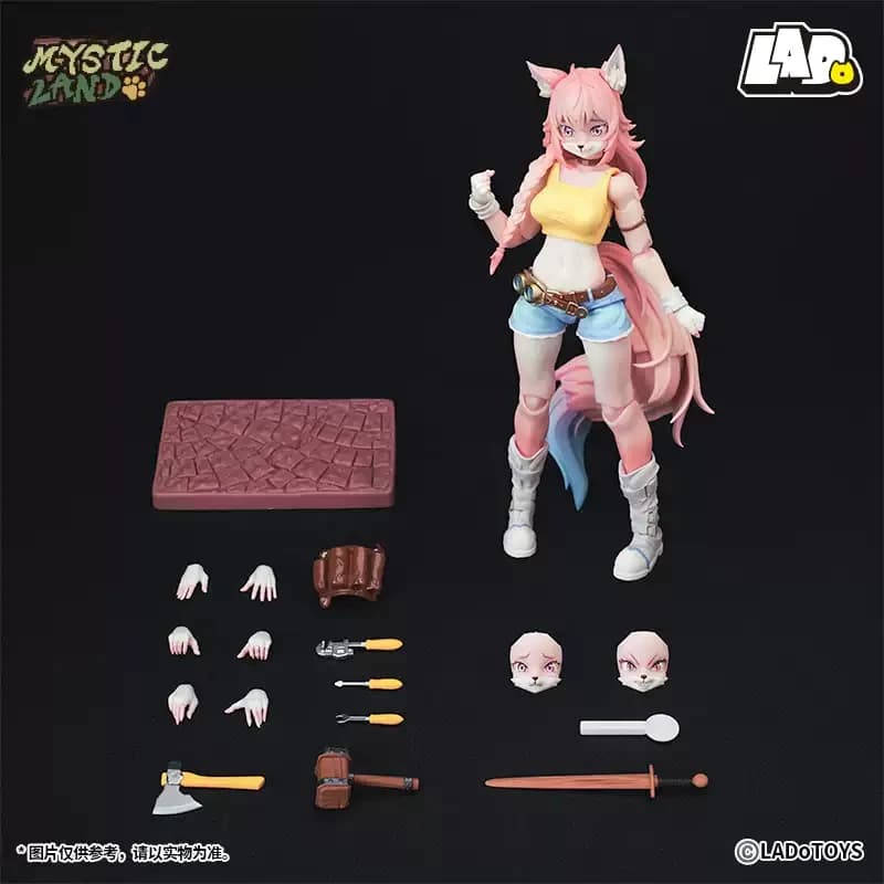 Nouveau en Stock LADOTOYS 1/12 Magical Continent Candy Land Style Fox Girl Liya édition rose limitée