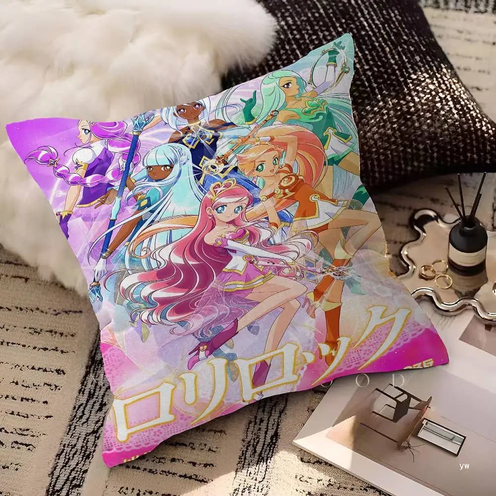 Housse de coussin personnalisée LoliRock, dessin animé, pour chambre d'enfant, décoration de fête, c