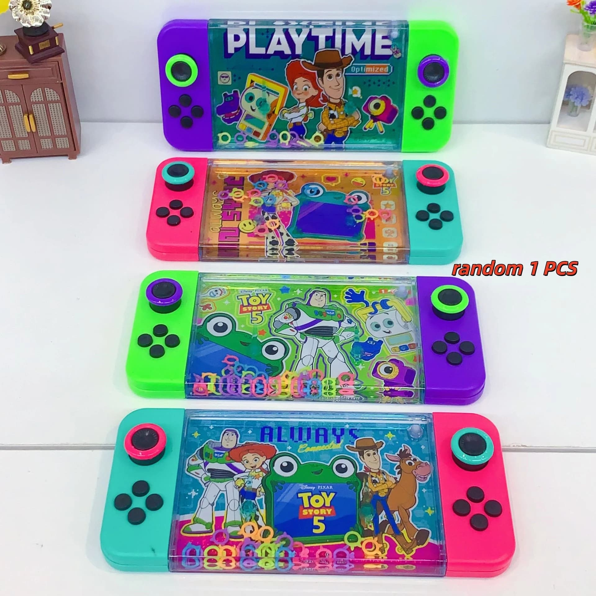 Jeu de lancer d'anneaux Toy Story, jeu d'eau classique, jouet portable avec Buzz Lightyear et Woody,