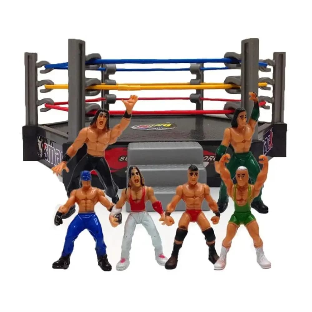 Station de combat, jouets de lutte, Cage d'arène, lutteur, athlète, figurines d'action, jouets minia