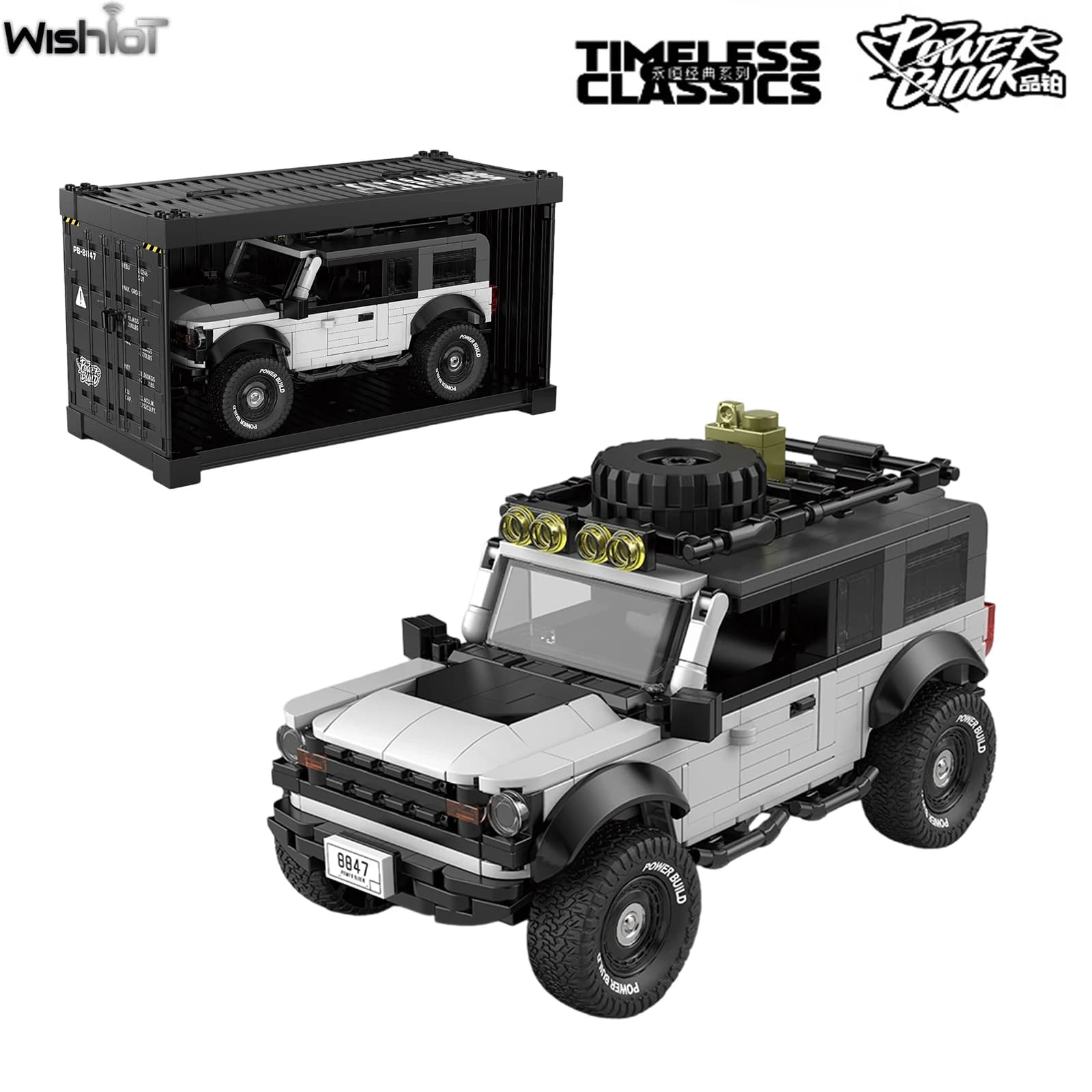 PB8847 véhicule tout-terrain PowerBuild blocs de construction classiques intemporels modèle de voitu