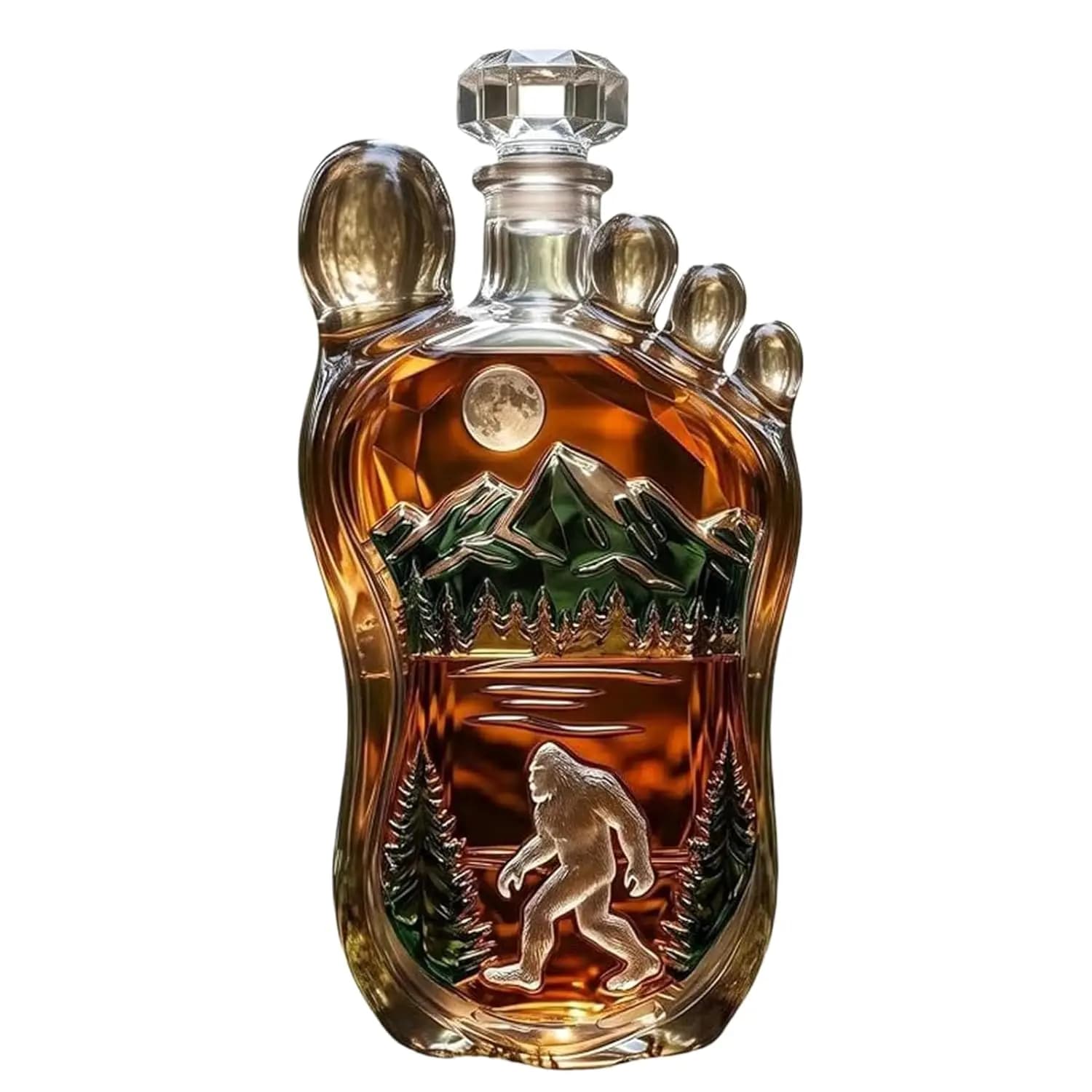 Nouvelle bouteille de whisky Bigfoot Wilderness 2026, objet de collection en verre en forme de pied