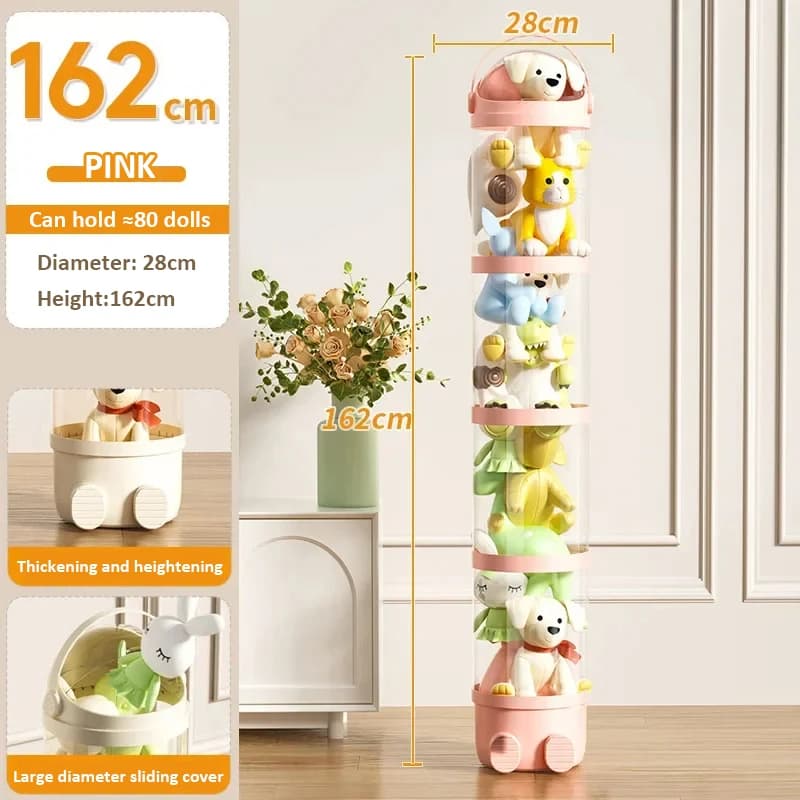 Boîte de rangement cylindrique pour poupée, Organization de jouets, Tube de rangement pour jouets en