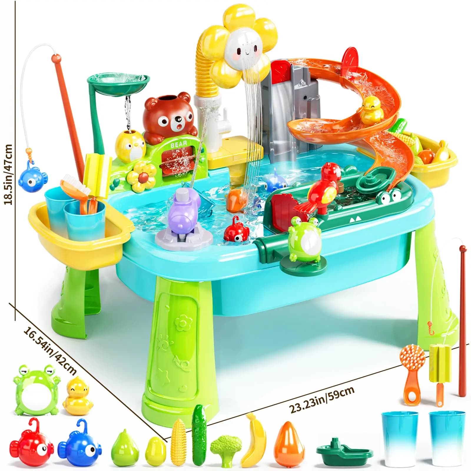 Jouets d'évier de jeu de Table à eau pour les tout-petits, évier de cuisine de jeu pour enfants avec