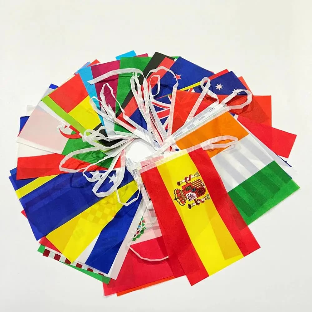 Drapeaux de la Coupe du Monde de Football 2026, 14x21cm, 20x28cm, 48 pièces, Petits drapeaux à main