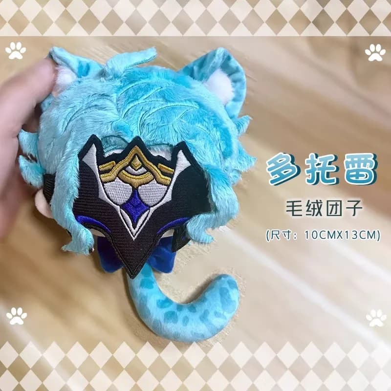 Peluche Genshin Dottore de 10 cm avec masque pour les yeux, poupée en peluche douce, jouet en peluch