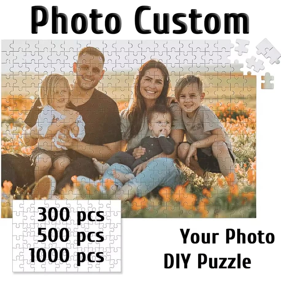 Puzzle personnalisé avec photo, imprimez votre propre image sur puzzle, 500/1000/1200/2000 pièces, j
