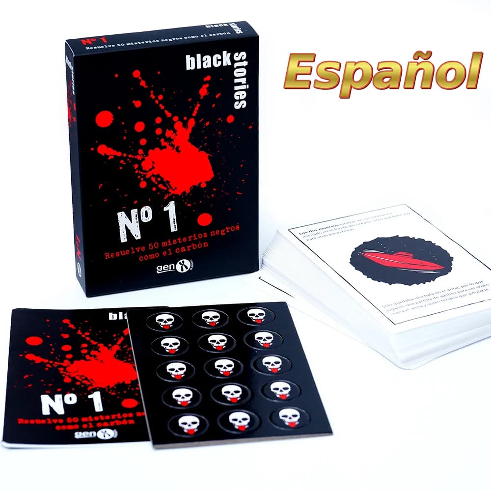 Español Black Stories Juego de mesa Resuelve 50 mystérios escalofriantes para pasarlo de miedo en tu