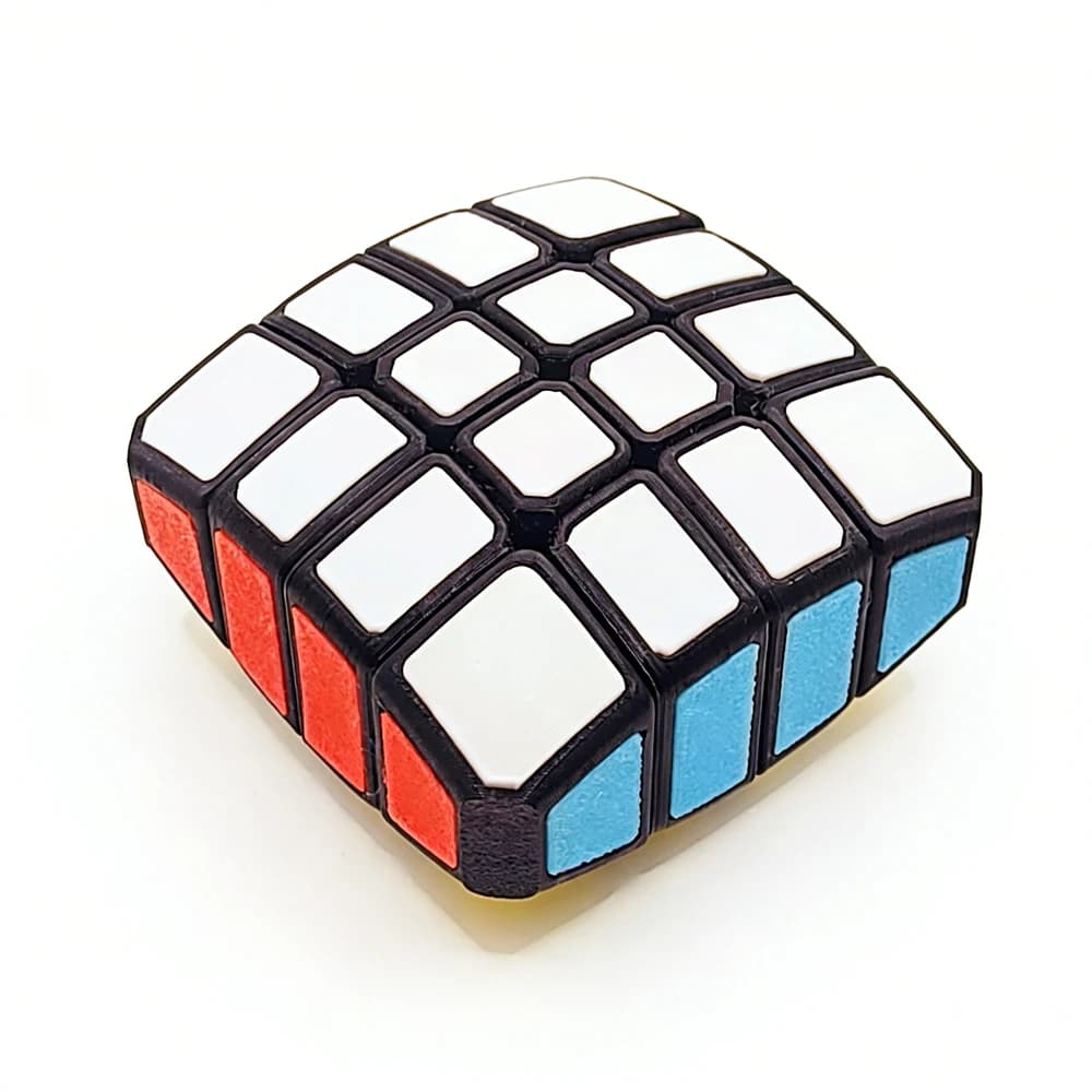 ZEPUZZLES 1x4x4 Cube magique disquette Puzzle de forme étrange Cube sans autocollant Puzzle jouets