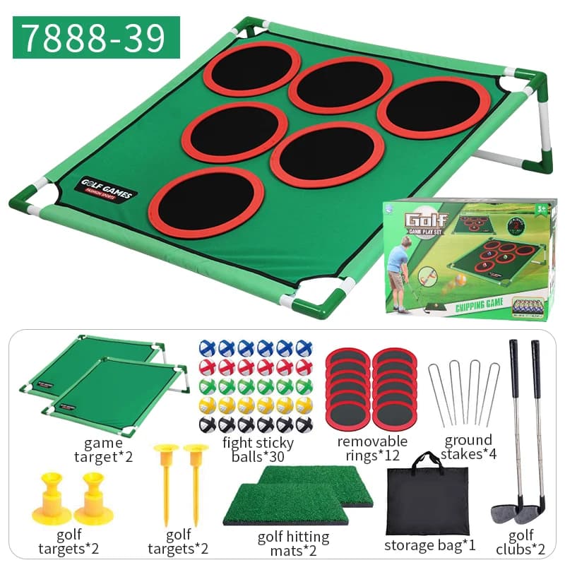 Filet de golf portable pour jeux de jardin amusants, idéal pour jeunes adultes, enfants et golfeurs