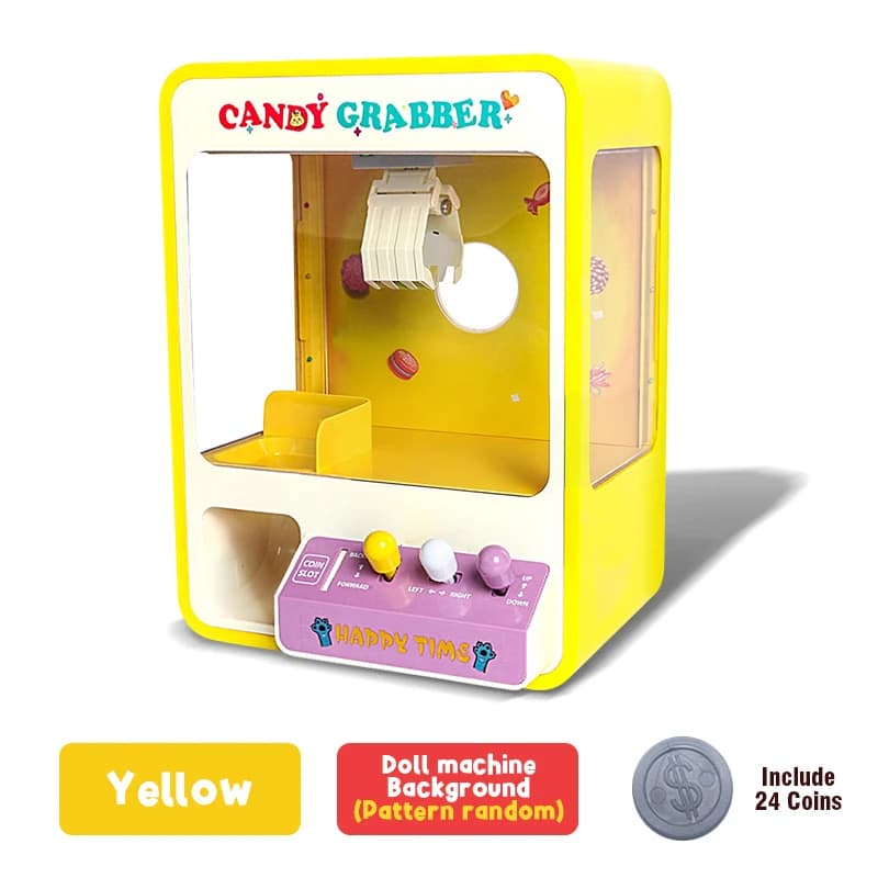 Machine à griffes électronique pour bonbons, style arcade rétro, avec musique de carnaval et 24 type