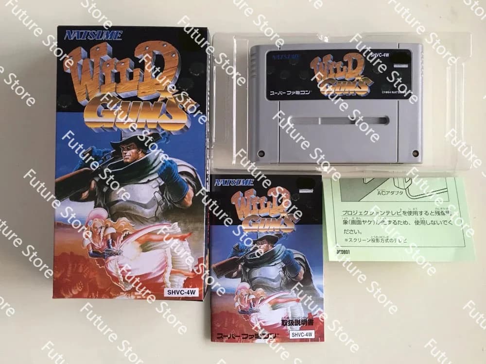 Jeux 16 bits ** WILD GUNS (Version japonaise NTSC-J!! Coffret+Manuelle+Cartouche!! )