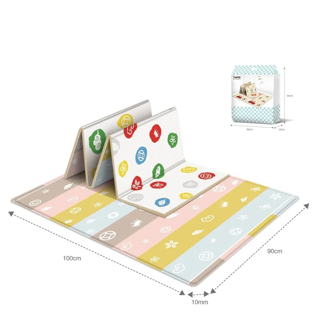 Tapis de jeu pliable pour bébé, Protection à motif Double face pour enfants, tapis d'activité antidé