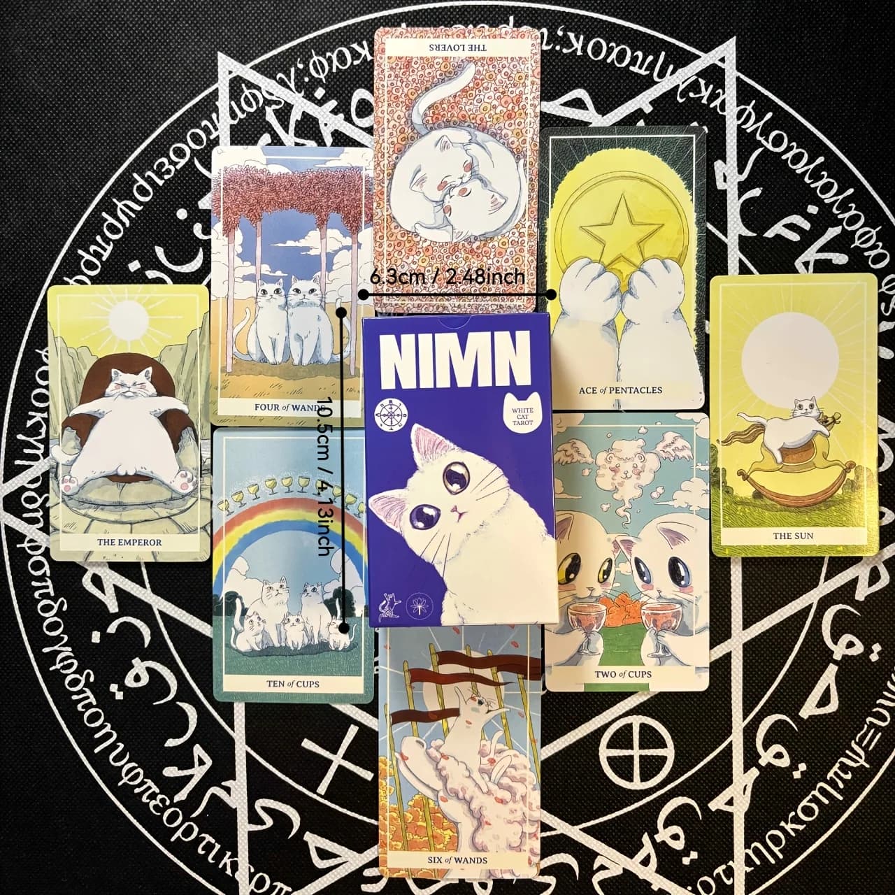 Jeu de cartes de tarot anime chat adorable pour fêtes et activités de plein air, jeu de société de d