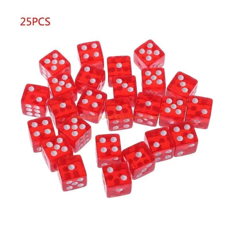 C4DE 25 pièces/ensemble nouveau jeu fête dés 12 dés carrés transparents Club coloré pour Pla