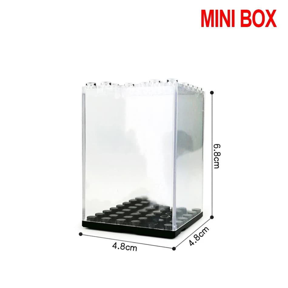 Boîte d'affichage empilable en acrylique pour blocs de construction, support de figurines, modèle de