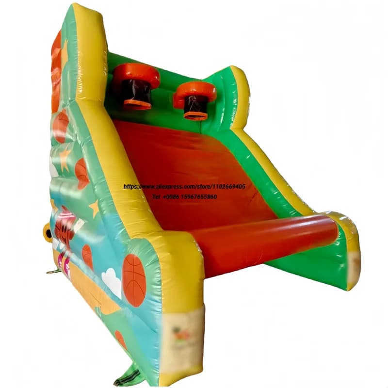 Jeu de basket-ball gonflable d'extérieur 3*3*4m avec 2 paniers pour événements commerciaux