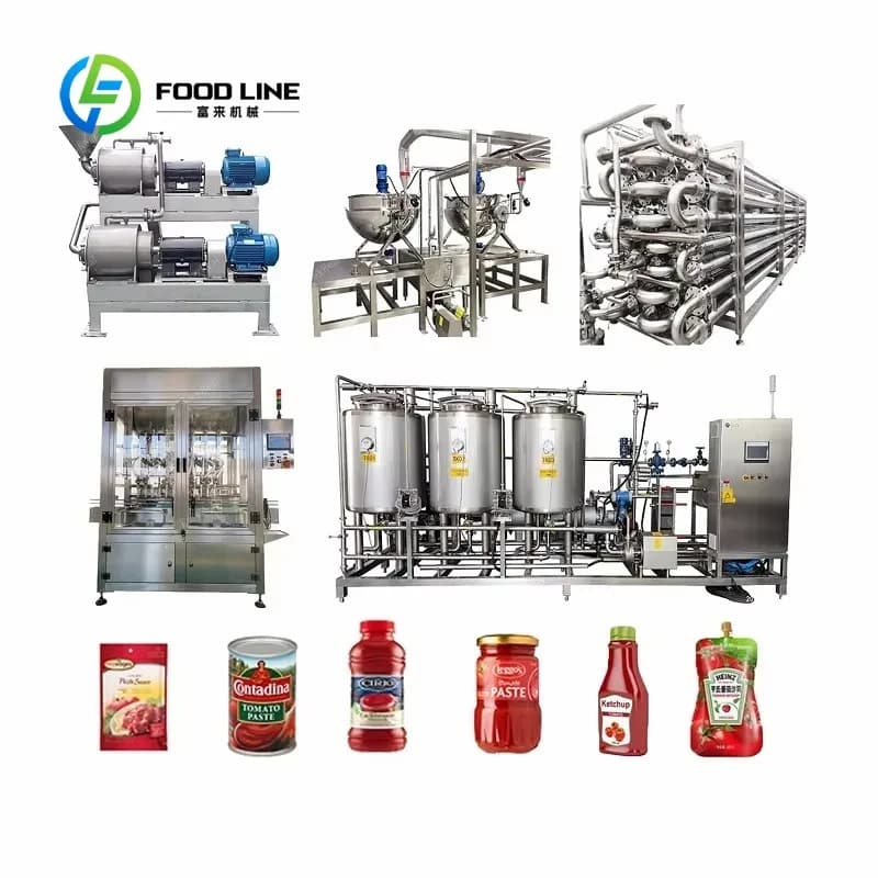 Ligne de production de ketchup, machine de transformation et de fabrication de ketchup