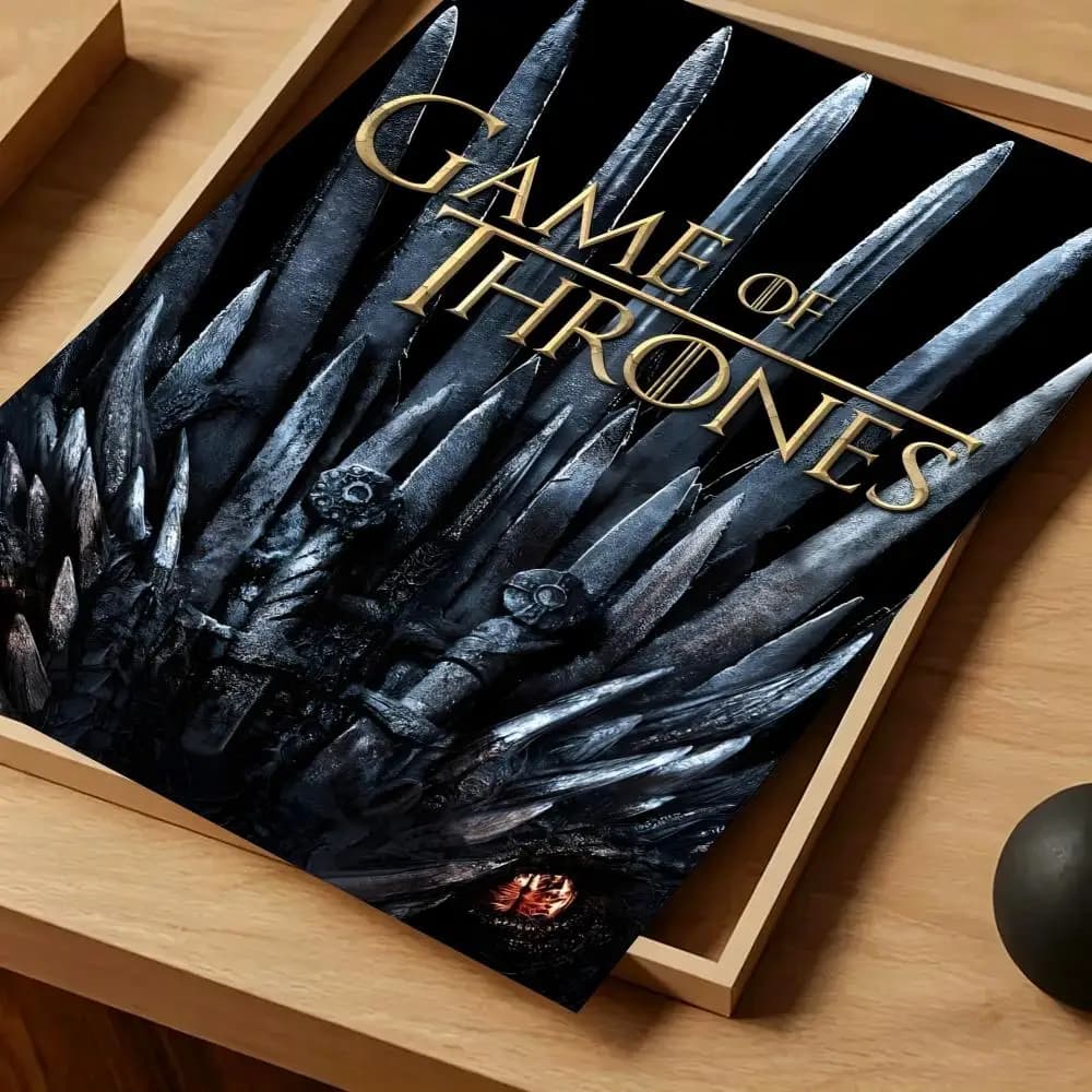 Affiche de la série télévisée Game of Thrones, autocollant artistique auto-adhésif en papier impermé