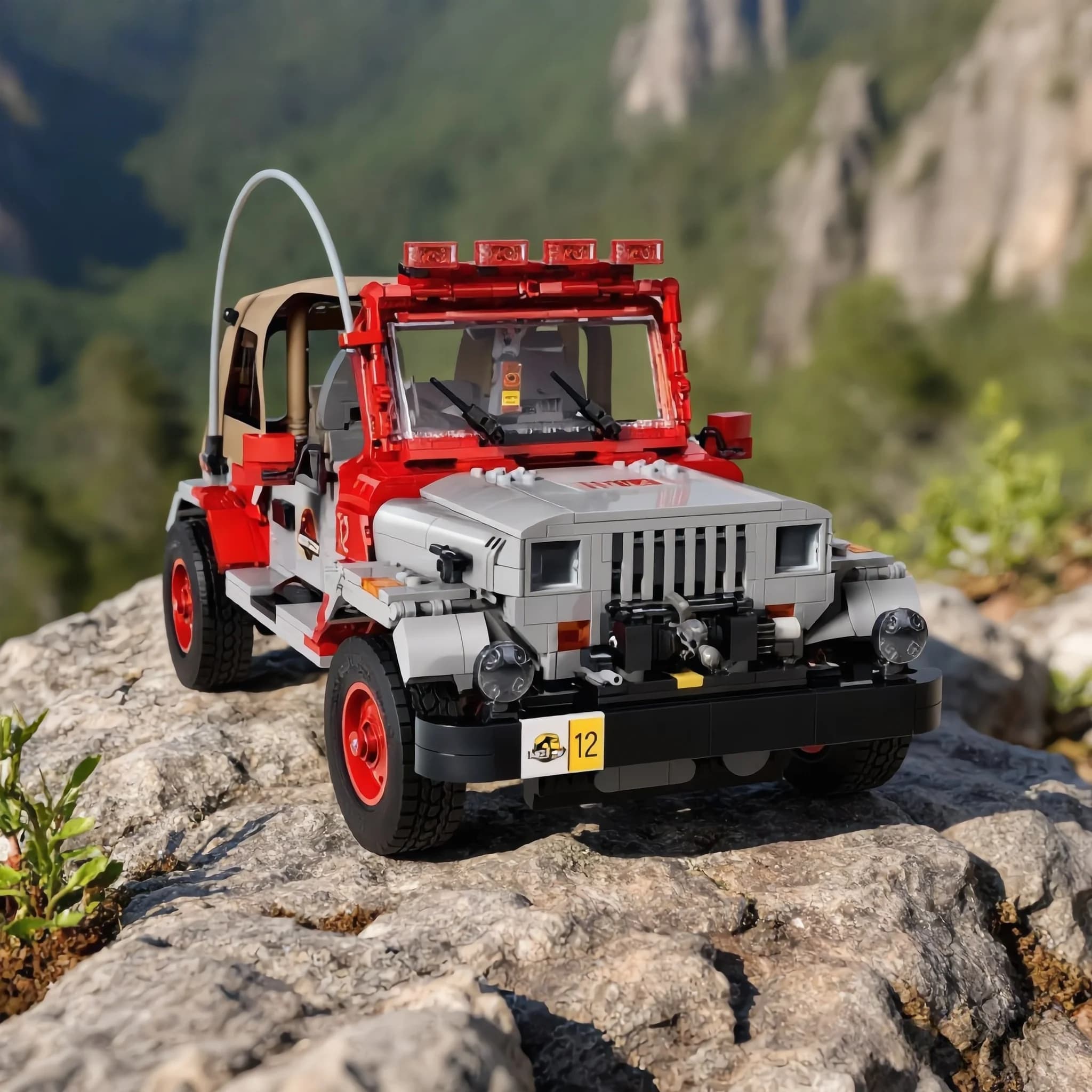 Nouvelle série MOC Jurassic World 2026 – Jeep Wrangler créatif, jouet éducatif, blocs de constructio