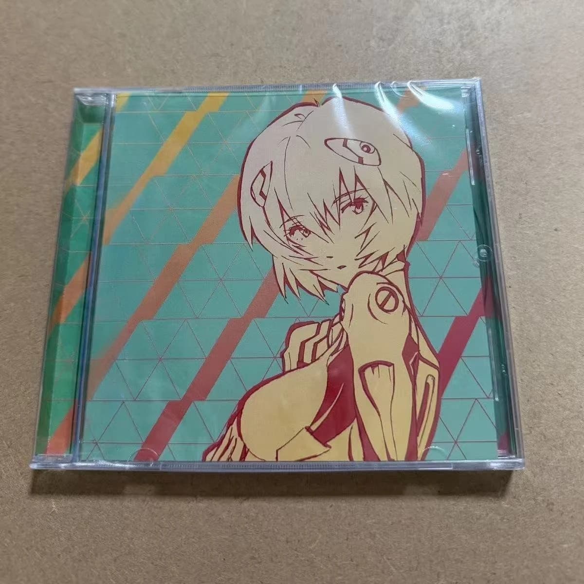Compilation de musique d'accompagnement d'anime sur CD, couverture de disque premium avec motif géom